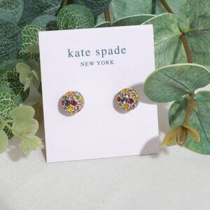 Kate Spade On The Ball Gold Multi Color Sphere Stud Earrings